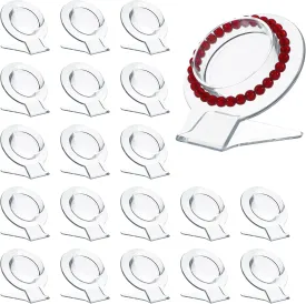 20 Pcs Acrylic Bracelet Display, Clear Bracelet Display Stand, Bracelet Display Stand For Vendors, Bracelet Holder Bangles Organizer For Store, Showcase And Home Storage