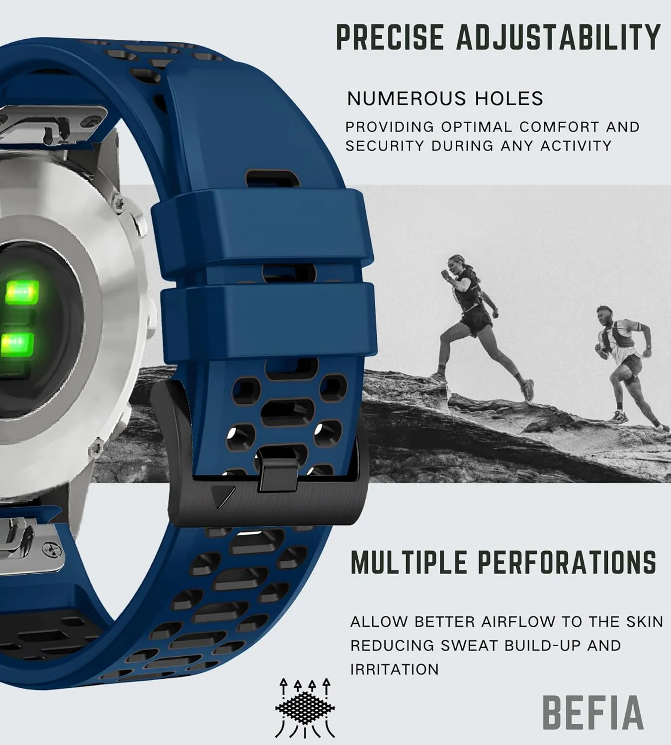 22mm Quickfit Watch Band for Garmin Fenix 5 6 7 Pro Solar Forerunner 935 745 965 955, 22 Breathable Wristband Strap