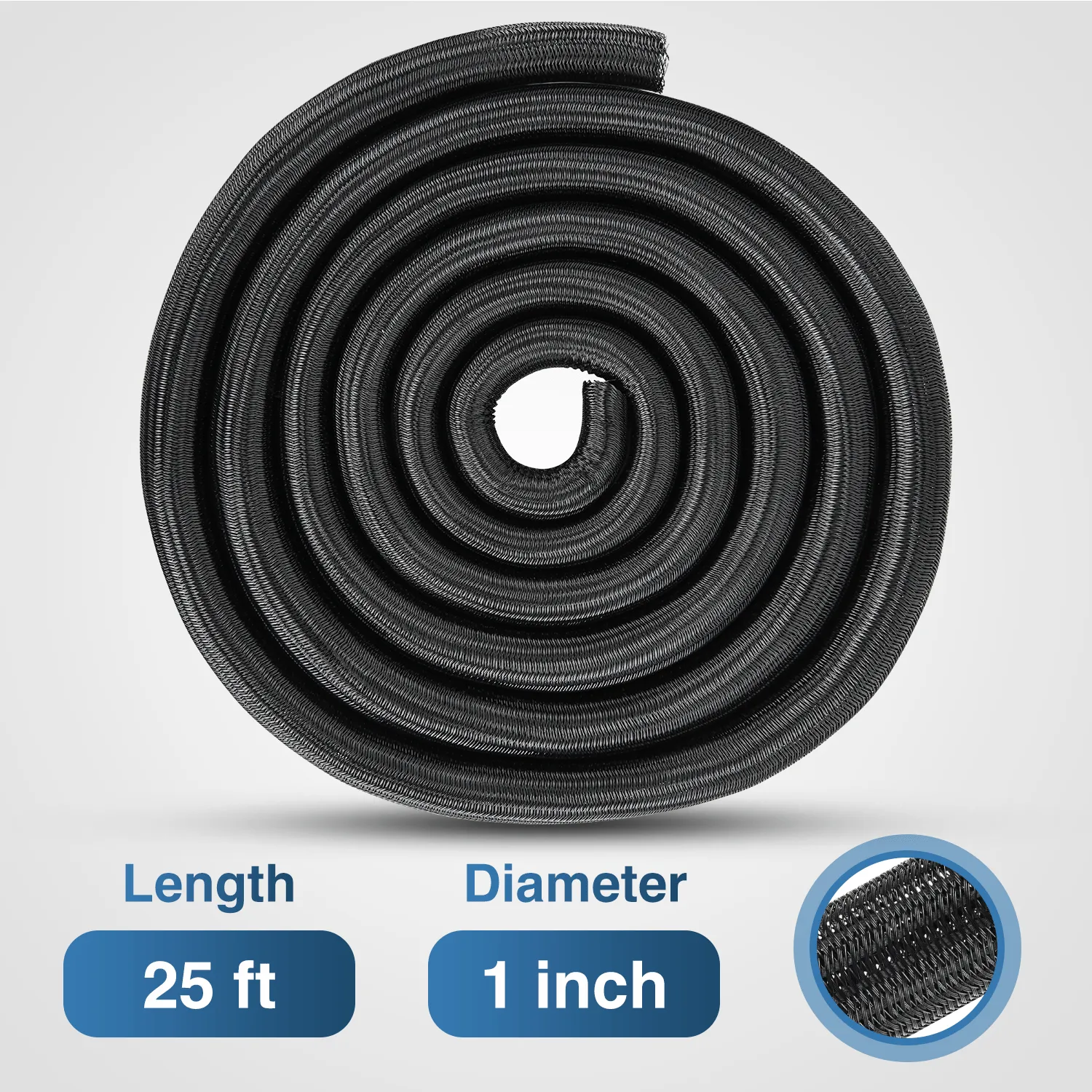 25ft-1 inch Cable Management Sleeves