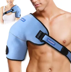 3D XL Rotator Cuff Hot Cold Therapy Shoulder Support Ice Wrap for Frozen Shoulder, Sports Injuries, Bursitis, Tendinitis, Surgery Recovery, Left or Right Blue