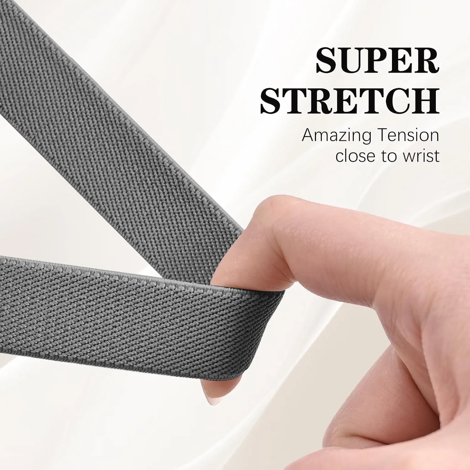 6 Pack Stretchy Loop Nylon Compatible with Fitbit Charge 6 Bands/Fitbit Charge 5 Bands for Women Men, Soft Adjustable Breathable Elastic Wristband Sport Strap for Charge 5/6 Watch