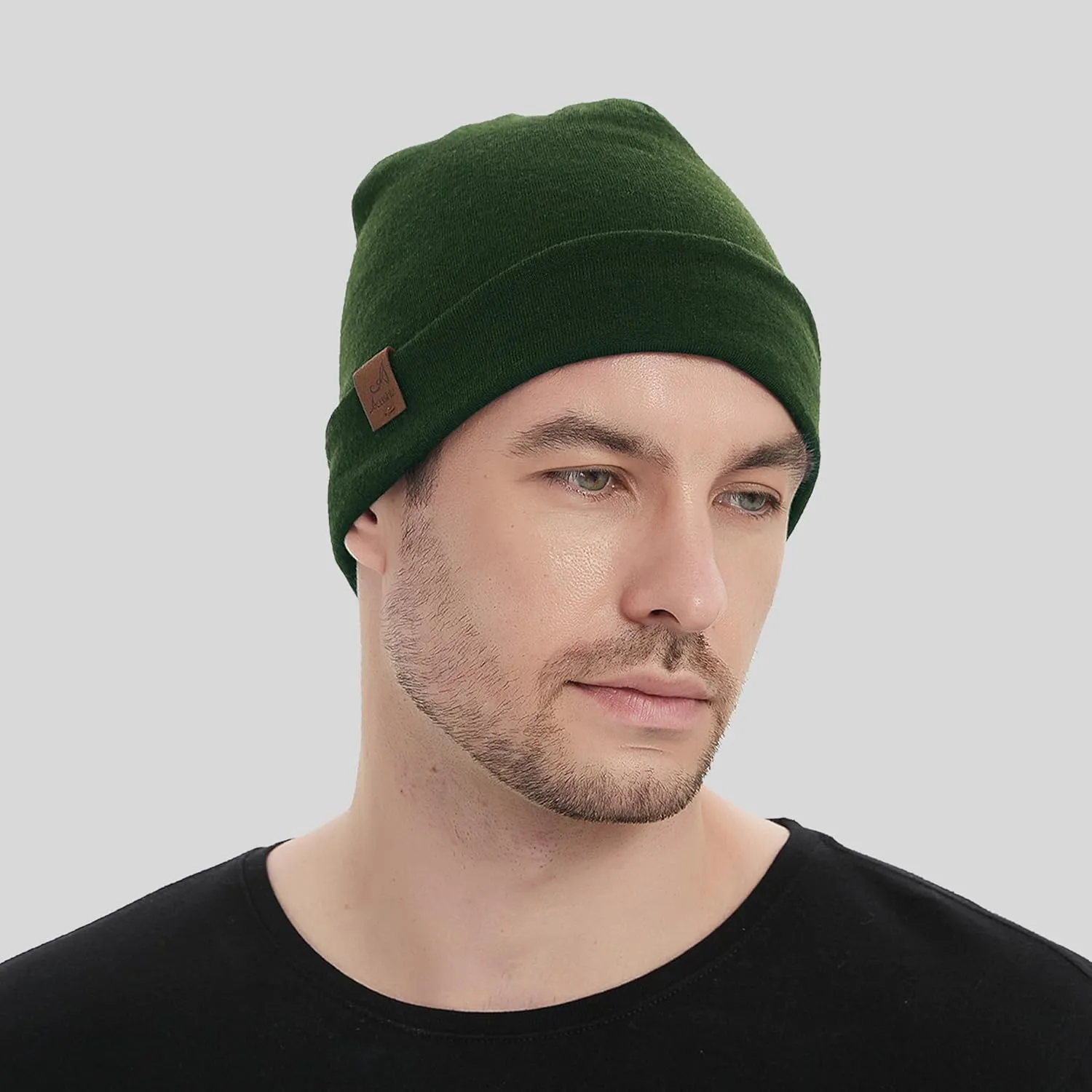 ACUSHLA 100% Merino Wool Cuff Beanie for Men & Women Knitted Winter Hat Unisex Watch Cap Skull Wrap for Cold Weather