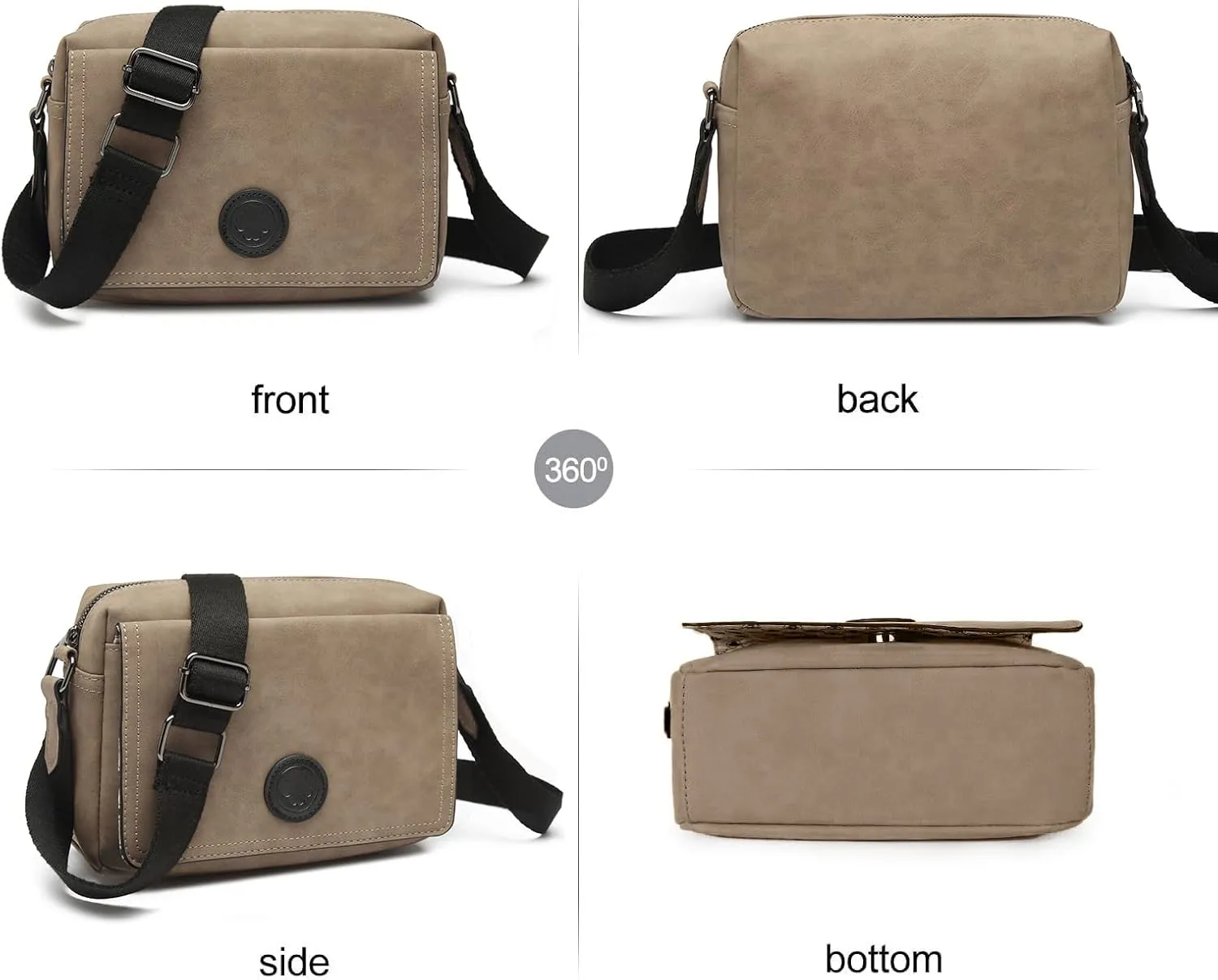 AFKOMST Small Crossbody Purse for Women, Vegan Leather Cross Body Bag and Trendy Shoulder Handbag with Guitar Strap