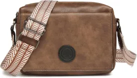 AFKOMST Small Crossbody Purse for Women, Vegan Leather Cross Body Bag and Trendy Shoulder Handbag with Guitar Strap
