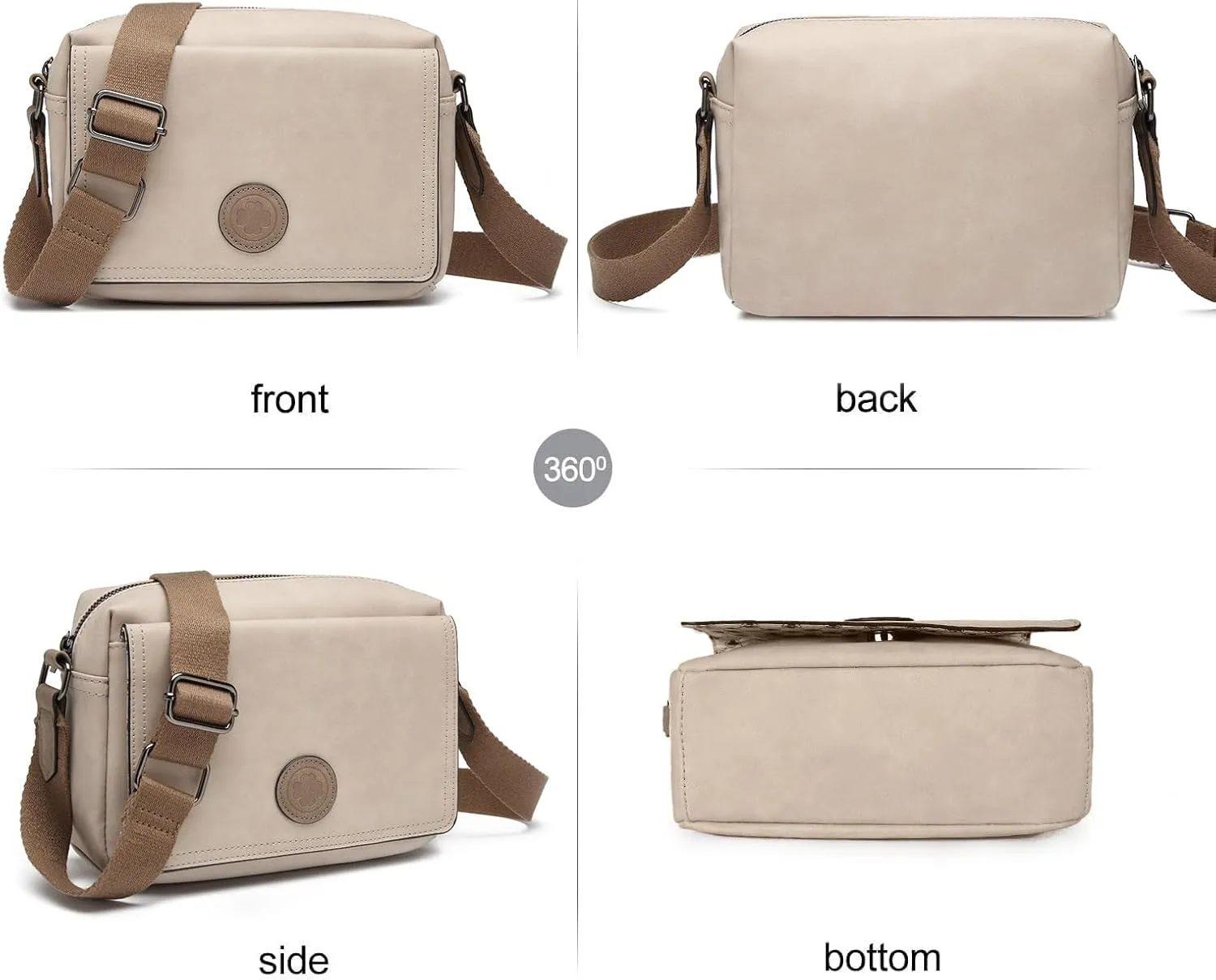 AFKOMST Small Crossbody Purse for Women, Vegan Leather Cross Body Bag and Trendy Shoulder Handbag with Guitar Strap