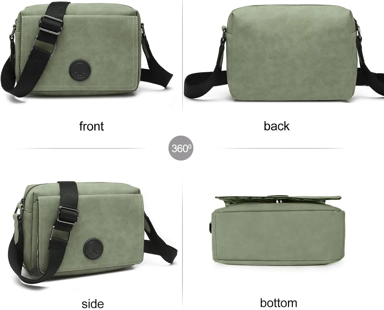 AFKOMST Small Crossbody Purse for Women, Vegan Leather Cross Body Bag and Trendy Shoulder Handbag with Guitar Strap
