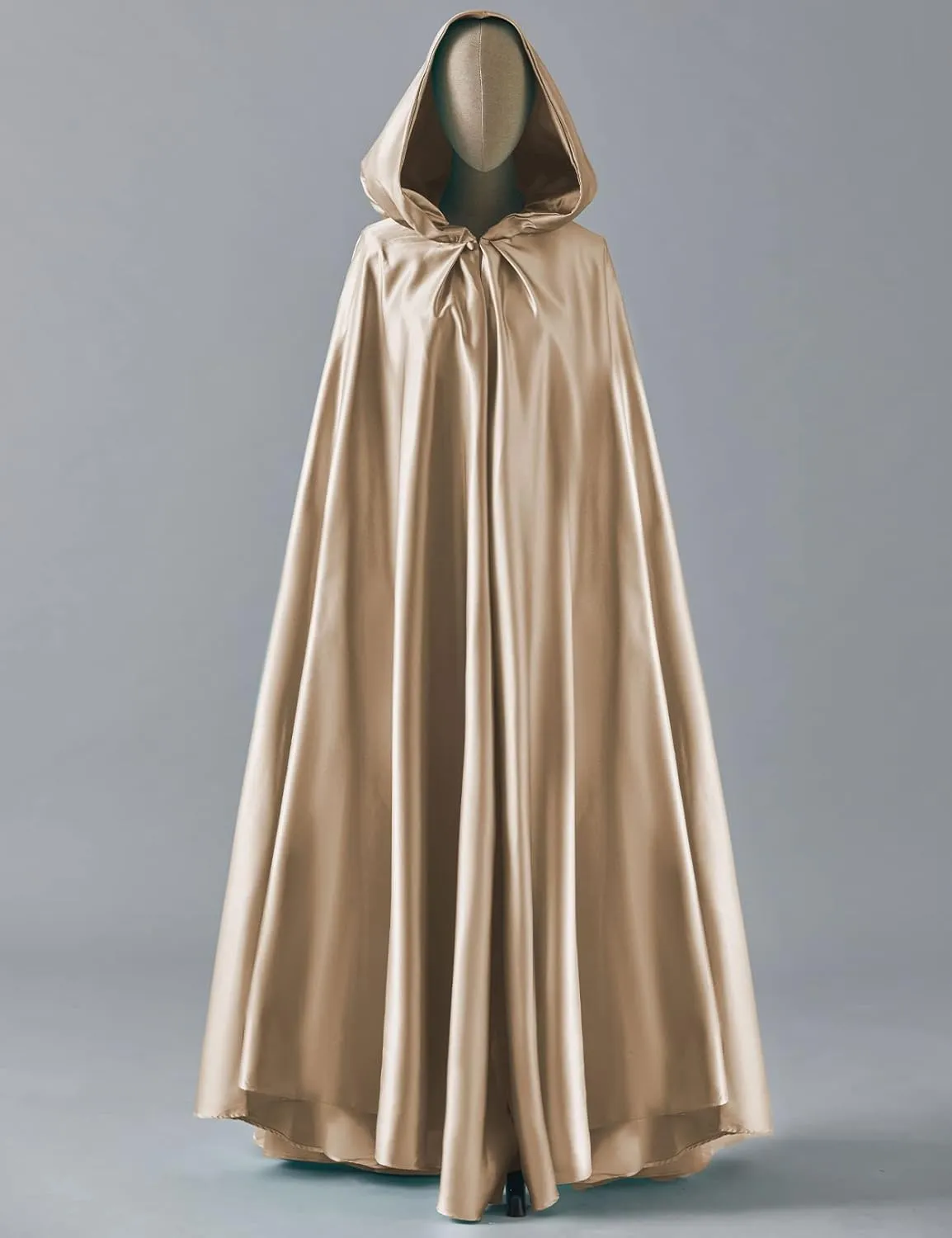 BEAUTELICATE Women's Wedding Hooded Cape Bridal Cloak Poncho Full Length