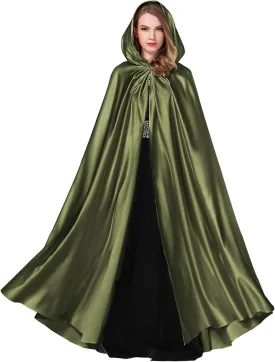 BEAUTELICATE Women's Wedding Hooded Cape Bridal Cloak Poncho Full Length