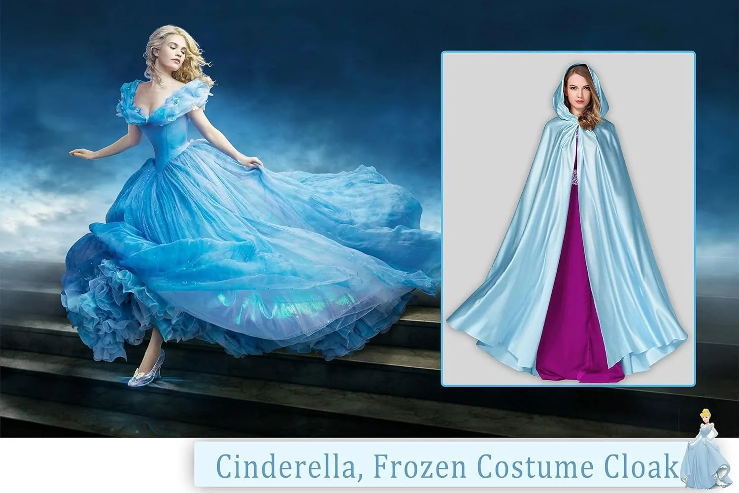 BEAUTELICATE Women's Wedding Hooded Cape Bridal Cloak Poncho Full Length