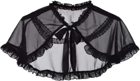 BLESSUME Lace Neck Ruff Collar Mini Cape