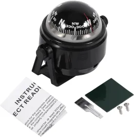 Boat Compass Multi Purpose Truck Compass Adjustable Survival Compass Car Compass Marine Electronic Navigation Fits Boat Caravan Truck Electronic Sea Compass