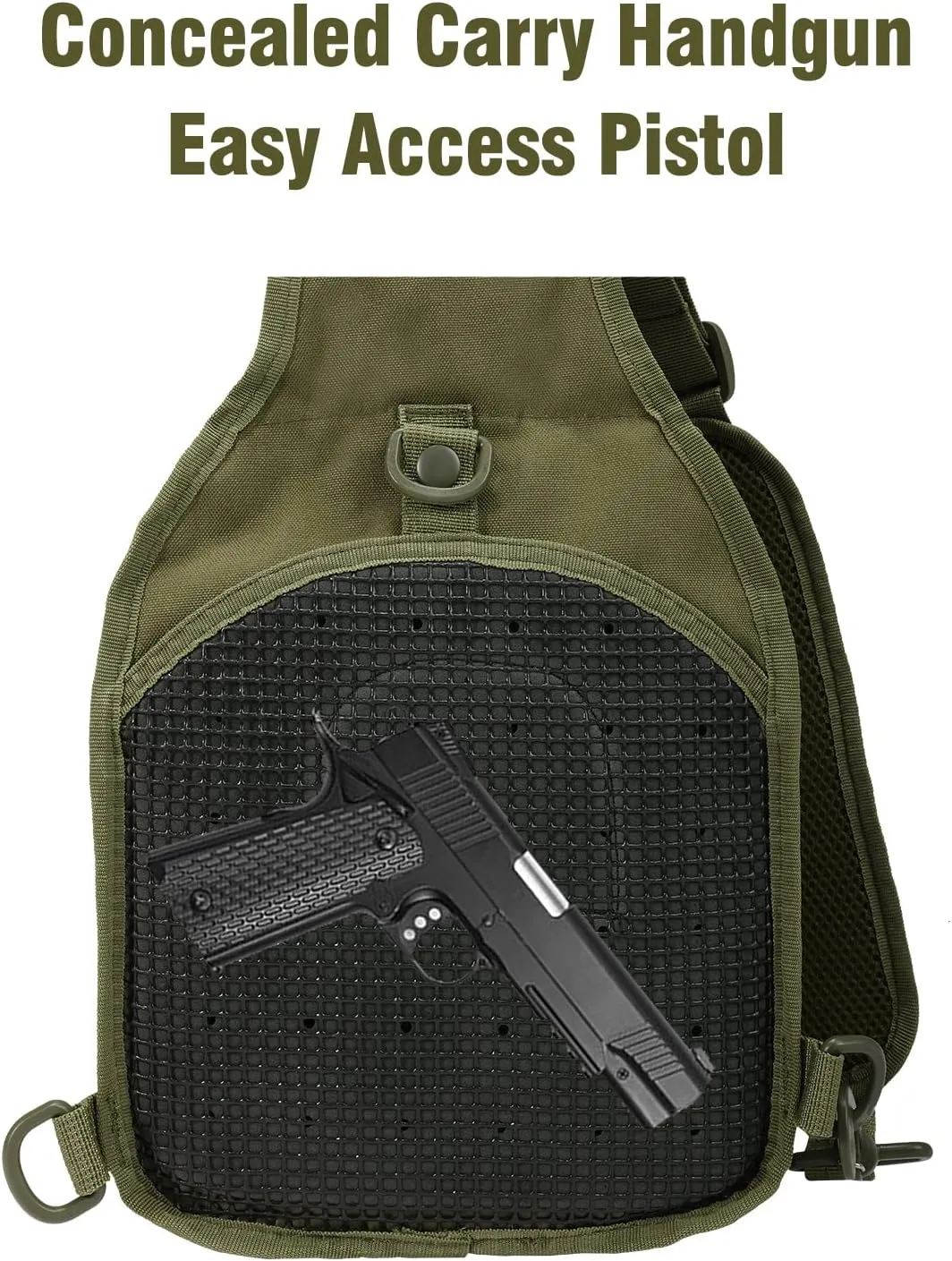 BOMTURN Tactical Backpack-1000D Waterproof Military Backpack/Laser-Cut/CCW Bags Sling Bag Tactical Satchel Shoulder Bag Men