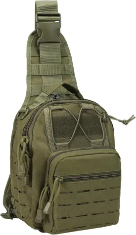 BOMTURN Tactical Backpack-1000D Waterproof Military Backpack/Laser-Cut/CCW Bags Sling Bag Tactical Satchel Shoulder Bag Men