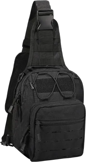 BOMTURN Tactical Backpack-1000D Waterproof Military Backpack/Laser-Cut/CCW Bags Sling Bag Tactical Satchel Shoulder Bag Men