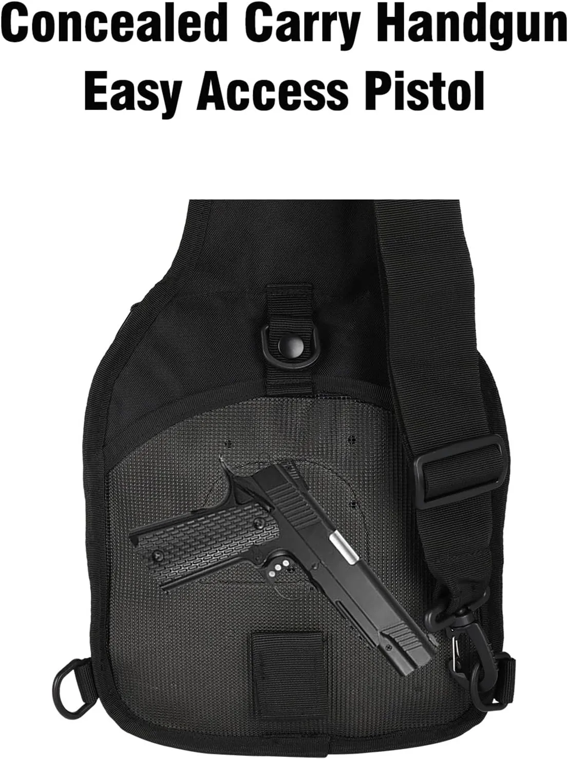 BOMTURN Tactical Backpack-1000D Waterproof Military Backpack/Laser-Cut/CCW Bags Sling Bag Tactical Satchel Shoulder Bag Men