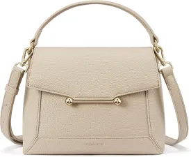 BOSTANTEN Small Crossbody Bags for Women Trendy Top Handle Shoulder Purse Vegan Leather Handbags with Flap