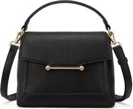 BOSTANTEN Small Crossbody Bags for Women Trendy Top Handle Shoulder Purse Vegan Leather Handbags with Flap