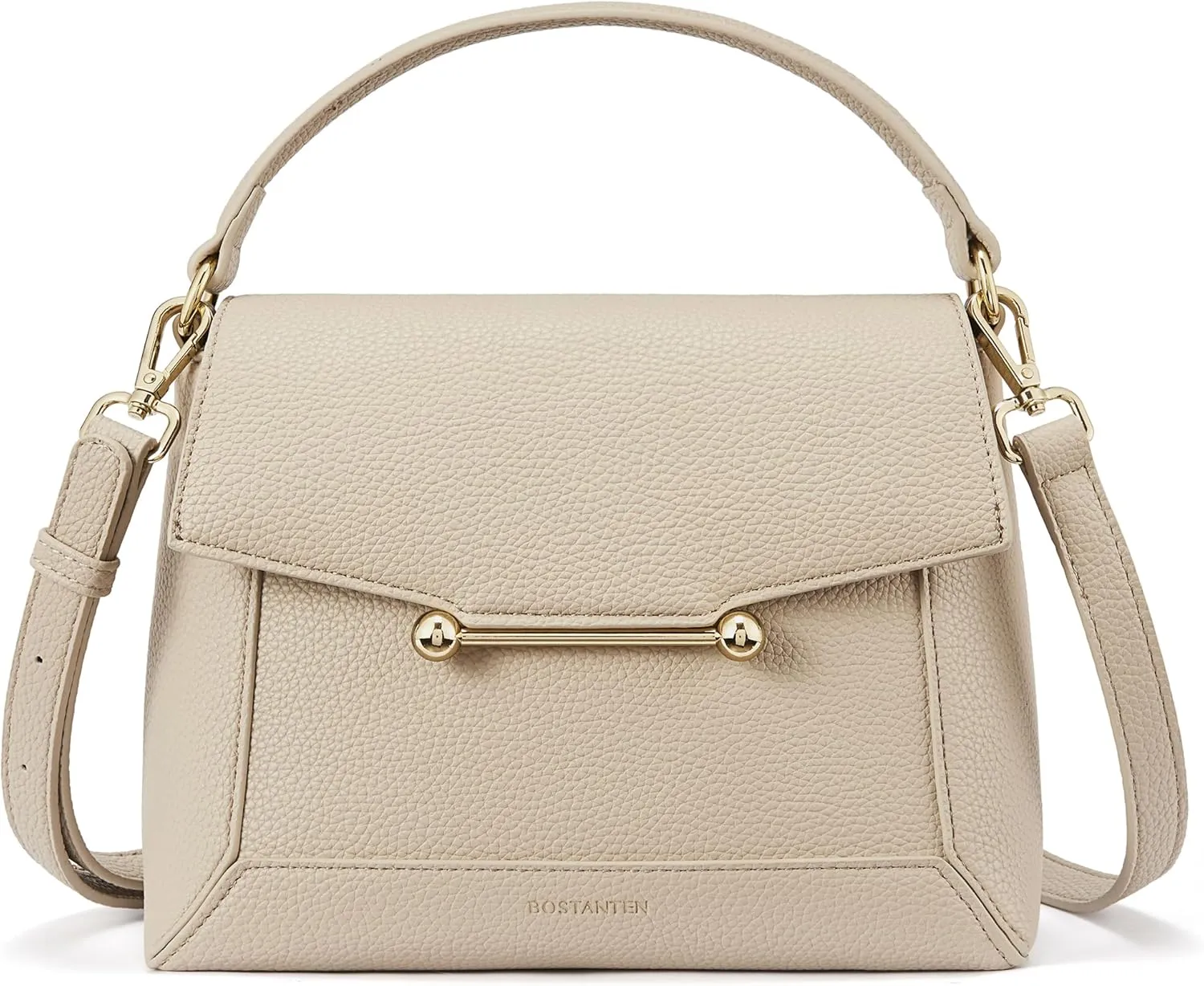 BOSTANTEN Small Crossbody Bags for Women Trendy Top Handle Shoulder Purse Vegan Leather Handbags with Flap