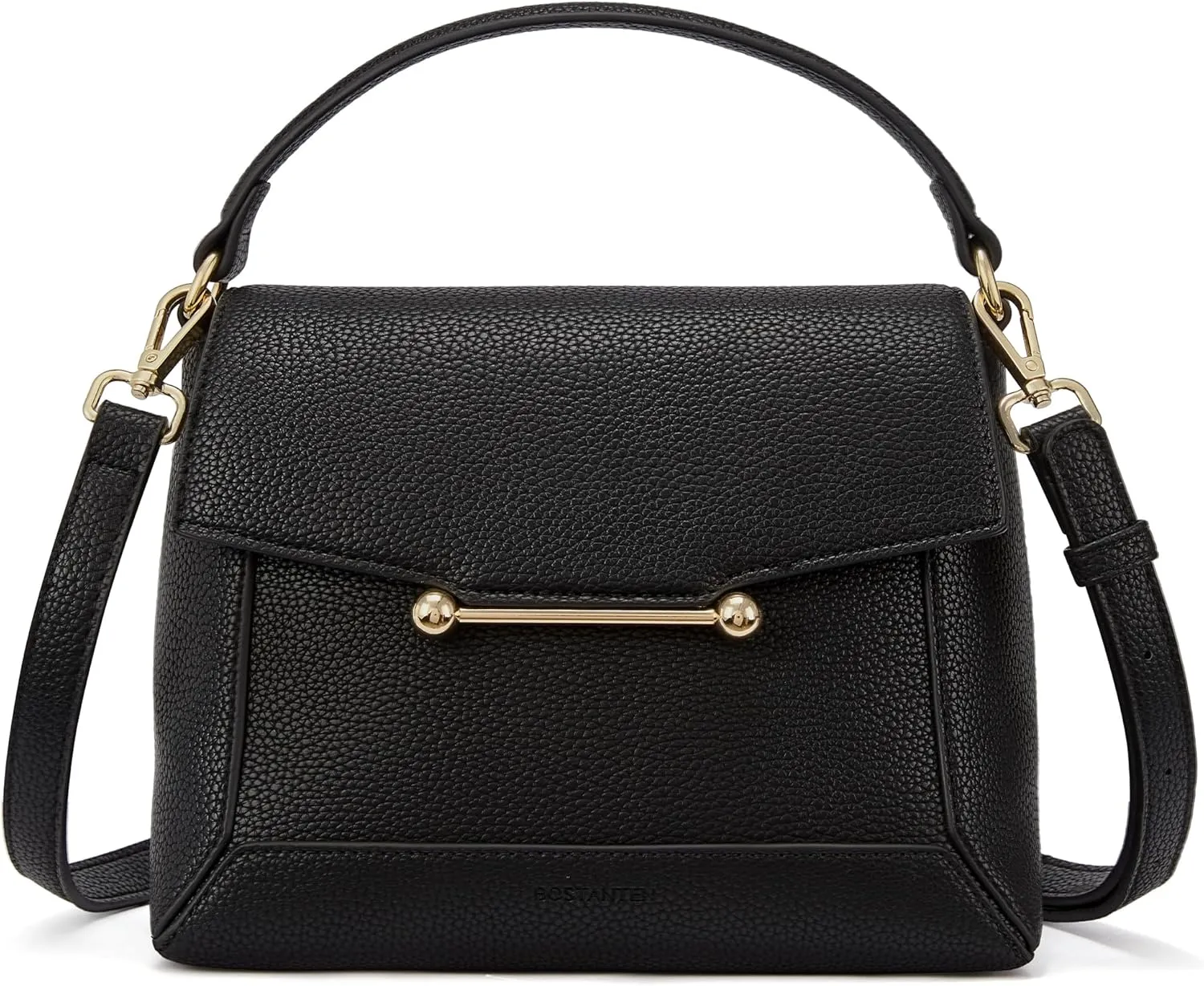 BOSTANTEN Small Crossbody Bags for Women Trendy Top Handle Shoulder Purse Vegan Leather Handbags with Flap