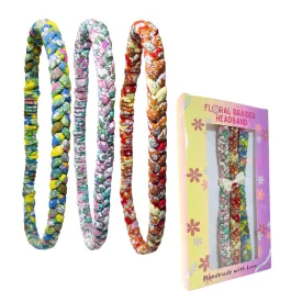 Braided headband for girls, Floral Hair Bands for kids, Adjustable Headband, Cute girl Stretch Elastic Fashion Accessories for children, Ideal Gift for Kids