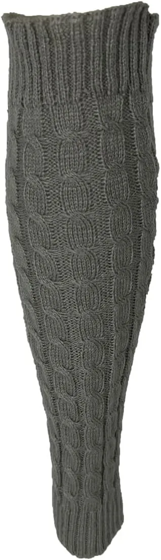 Cable Knit Ribbed Leg Warmers Boot Toppers, Slouchy Boot Socks, Ribbed Winter Boot Cuffs