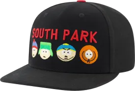 Concept One South Park Gang 8-bit Style Adjustable Snapback Baseball Hat with Flat Brim