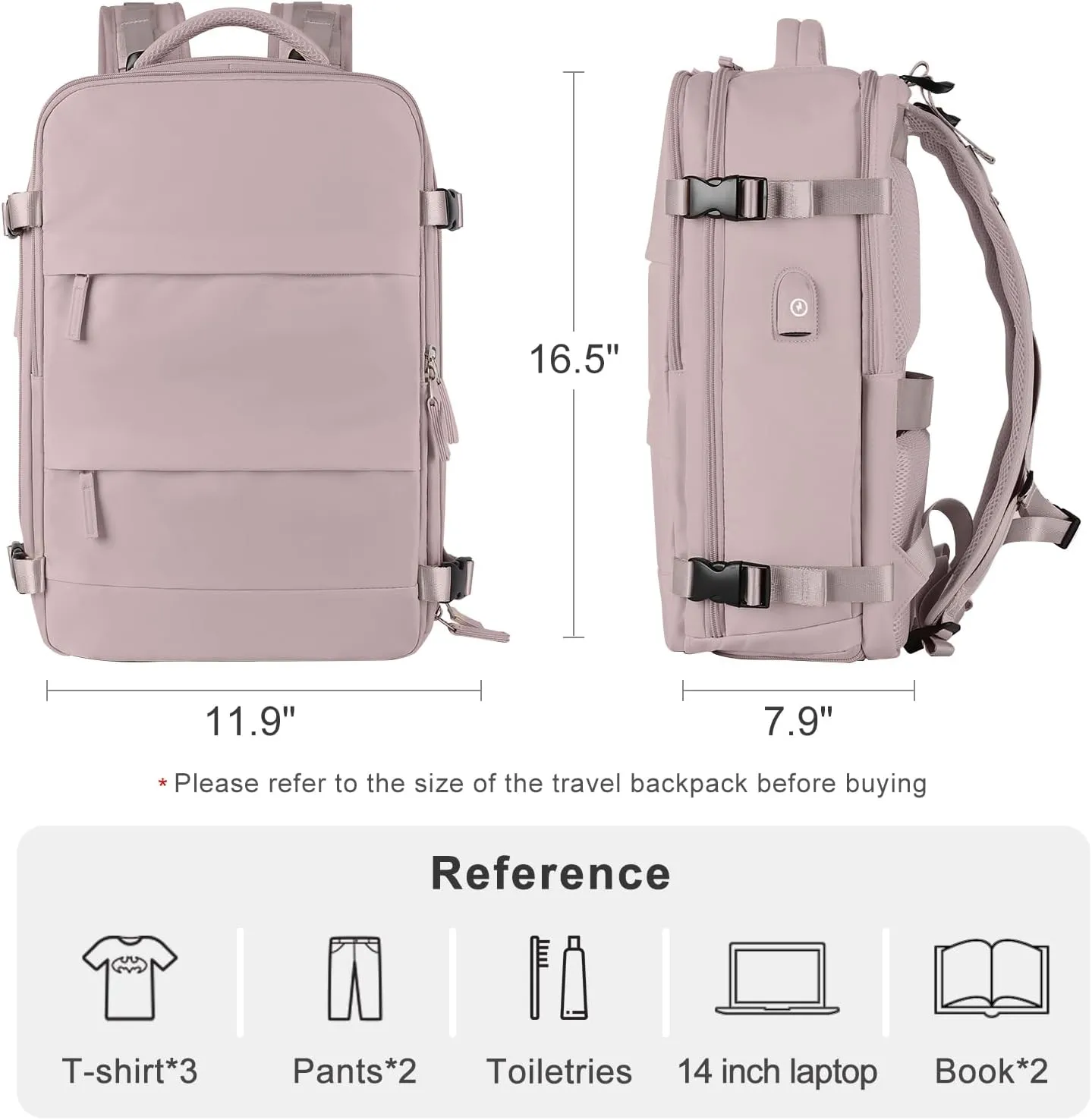 coofay Travel Backpack For Women Men Airline Approved Carry On Backpack Flight Approved Waterproof Sports Backpack Casual Daypack Small Hiking Backpack