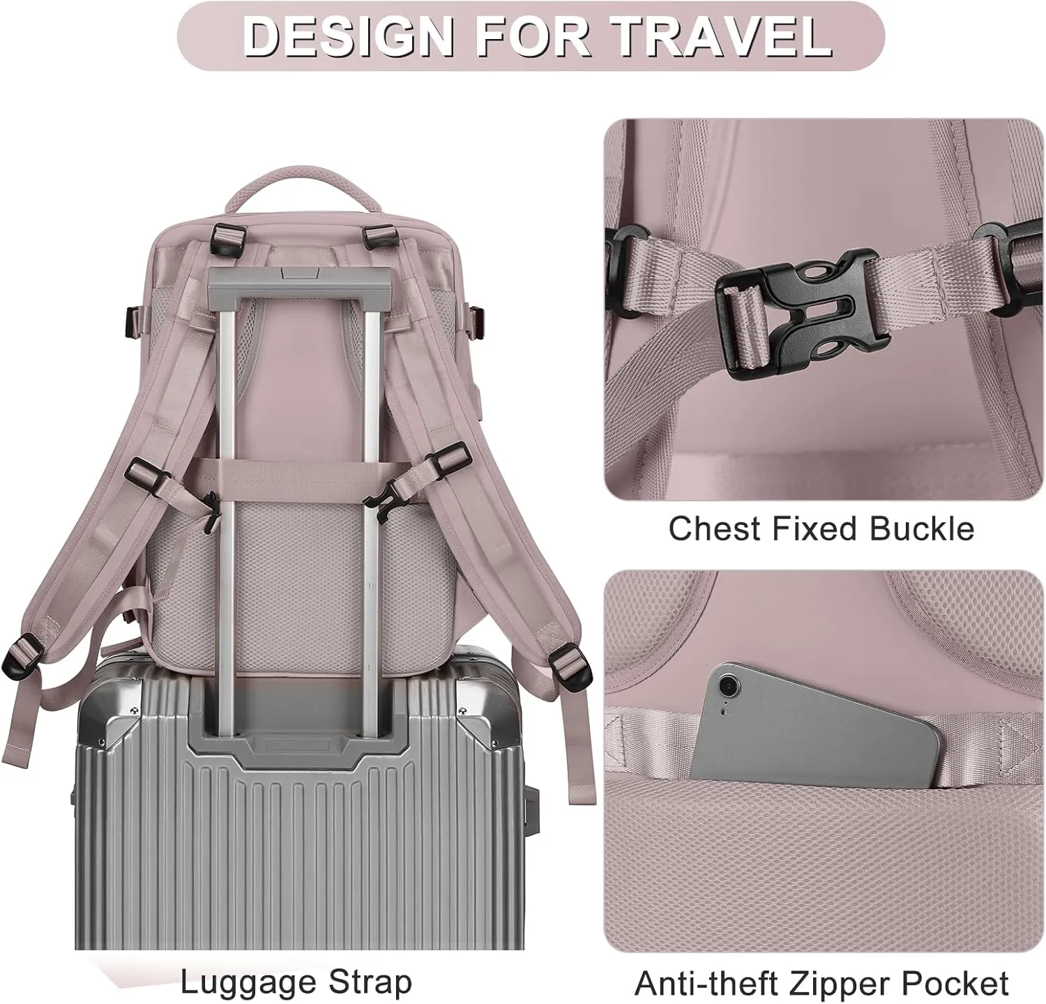 coofay Travel Backpack For Women Men Airline Approved Carry On Backpack Flight Approved Waterproof Sports Backpack Casual Daypack Small Hiking Backpack