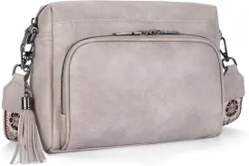 Crossbody Bags for Women Lightweight Vegan Leather Crossbody Shoulder Bag Phone Purse with Adjustable Guitar Strap