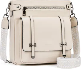 Crossbody Bags for Women,Multi Pocket Crossbody Purses Vegan Leather Shoulder Handbags Travel Purse Adjustable Strap