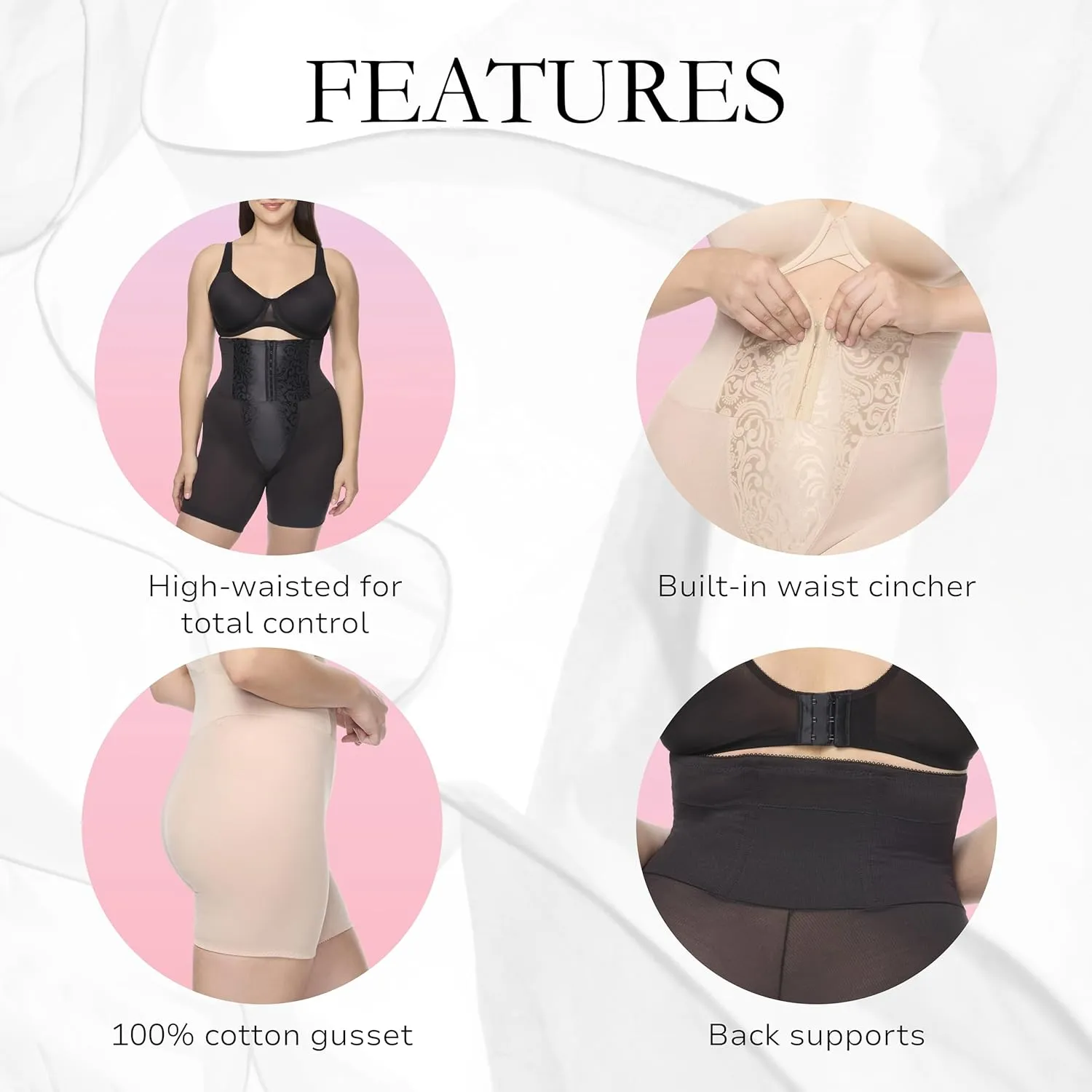 CUPID Waist Cinching High-Waist Thigh Slimmer | Fajas Colombianas | 5059