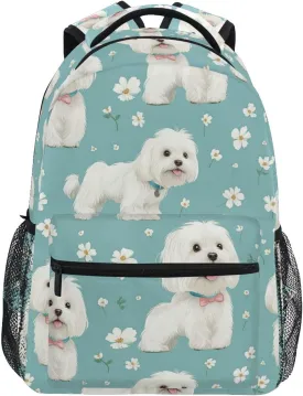 Cute Backpack for Teens Boys Girls Fashion Sports Backpack with Chest Strap Gift Men & Women Cartoon Sweet Dog Turquoise