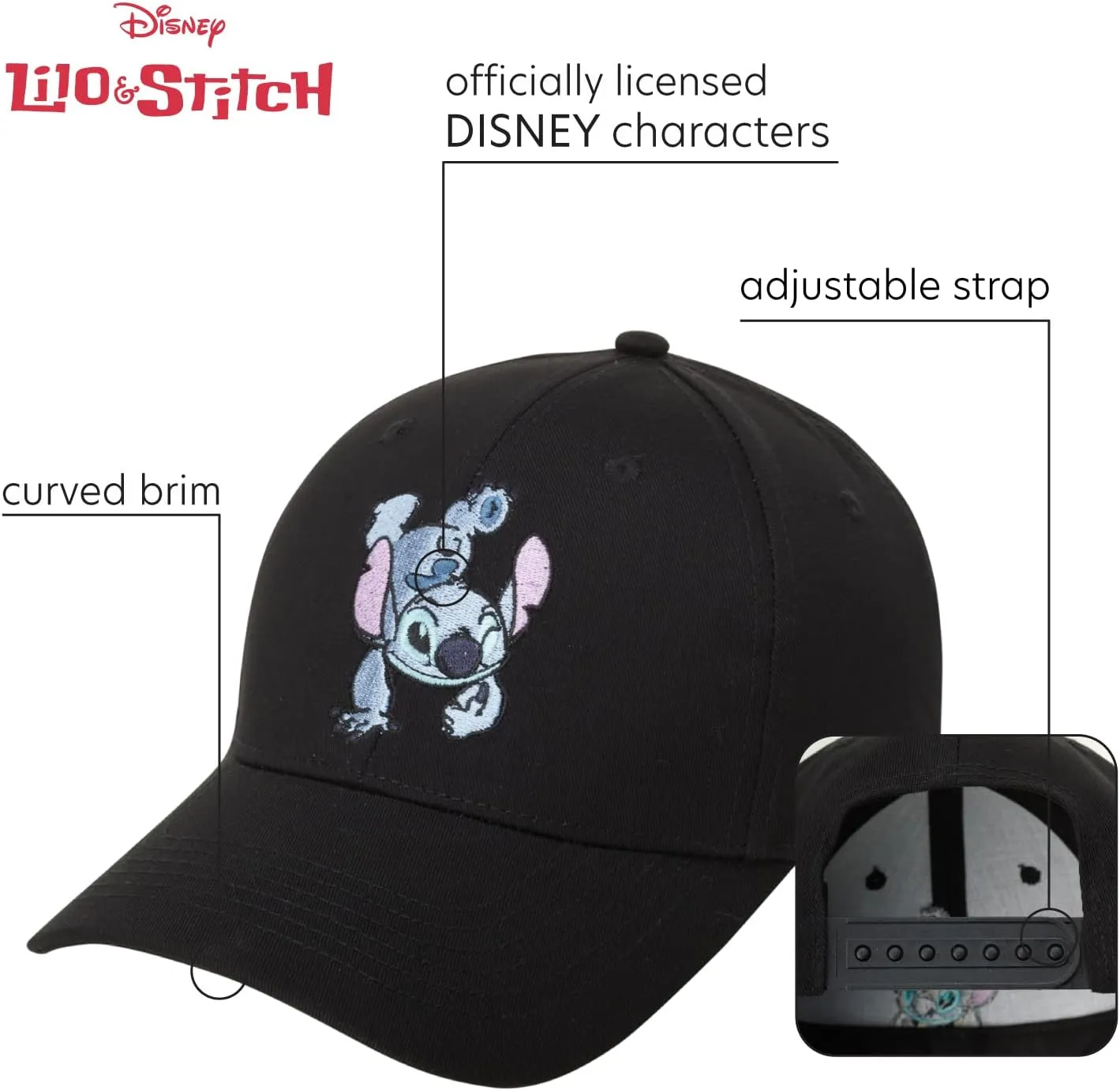 Disney Minnie Mouse Baseball Cap, Tie Dye Adjustable Hat for Women