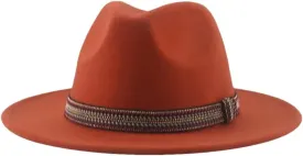 Dninmim Hats for Women Fedoras Hat Felted Solid Casual Women's Men Caps Sombrero