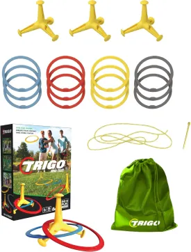 DO U Play Games Trigo Ring Toss Game for Adults, Teens, and Kids - Outdoor Yard Game with Indoor Play Too