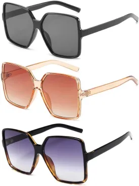 Dollger Oversized Square Sunglasses for Women Big Large Wide Fashion Shades for Men UV Protection Unisex