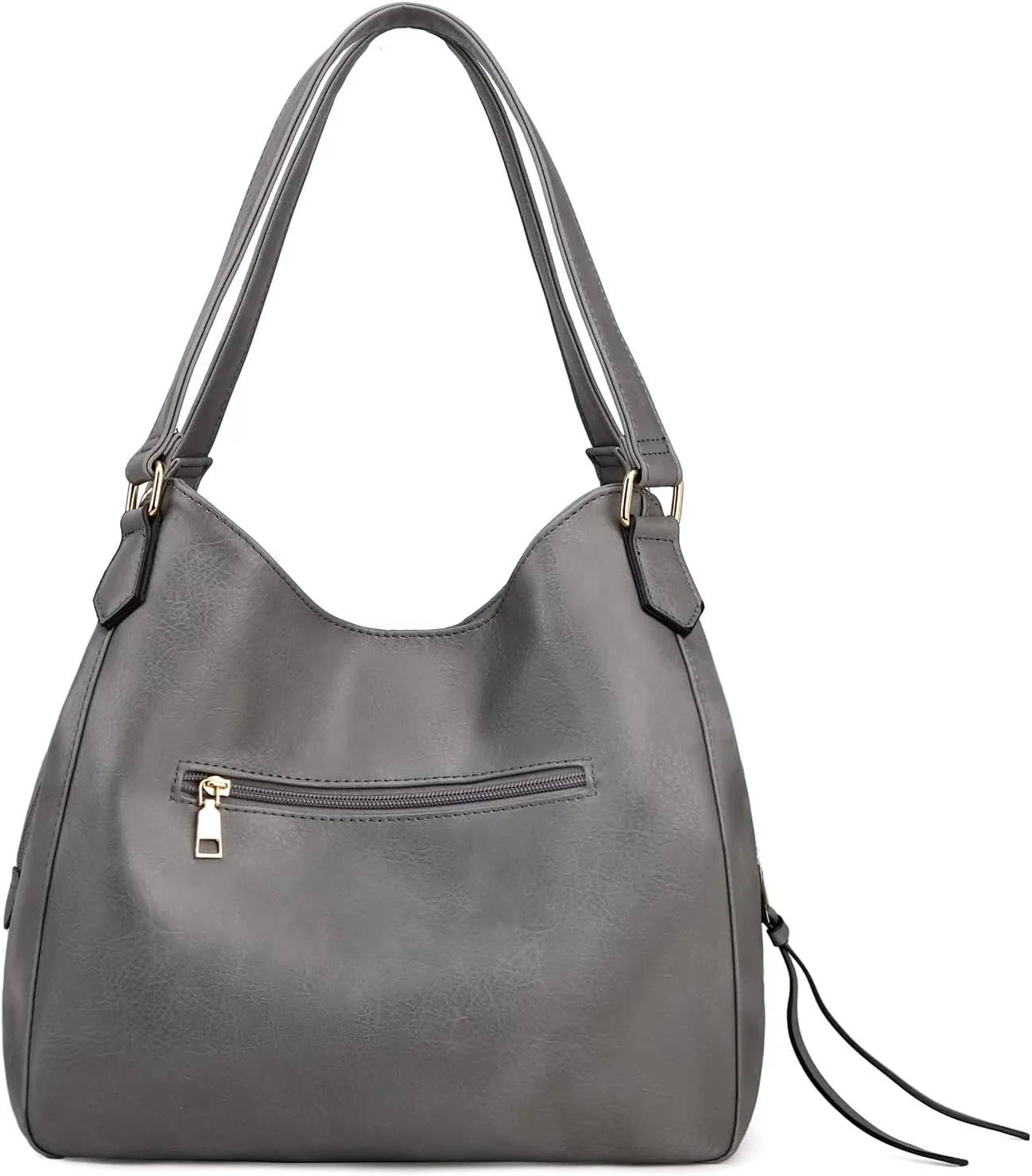 DOURR Women's Multi-pocket Shoulder Bag Fashion Vegan Leather Handbag Tote Purse