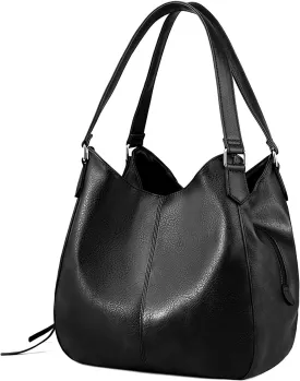 DOURR Women's Multi-pocket Shoulder Bag Fashion Vegan Leather Handbag Tote Purse