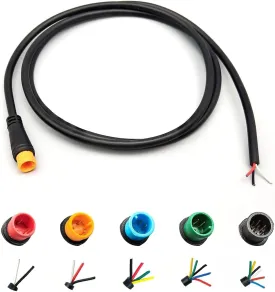 Ebike Extension Cable 2pin/3pin/4pin/5pin/6pin Julet Female/Male Single Head DIY Waterproof Line for Electric Motorbike Kit Light Throttle Ebrake Display