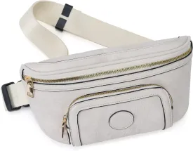 Fanny Pack for Women, Fashion Cross Body Belt bag Vegan Leather Waist Pack with Adjustable Strap