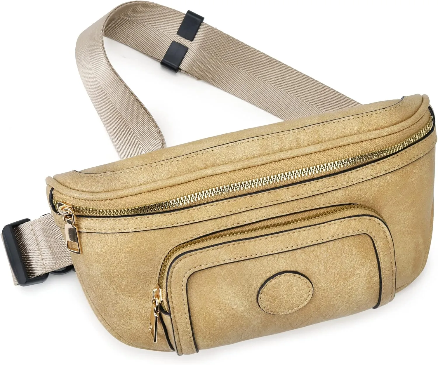 Fanny Pack for Women, Fashion Cross Body Belt bag Vegan Leather Waist Pack with Adjustable Strap