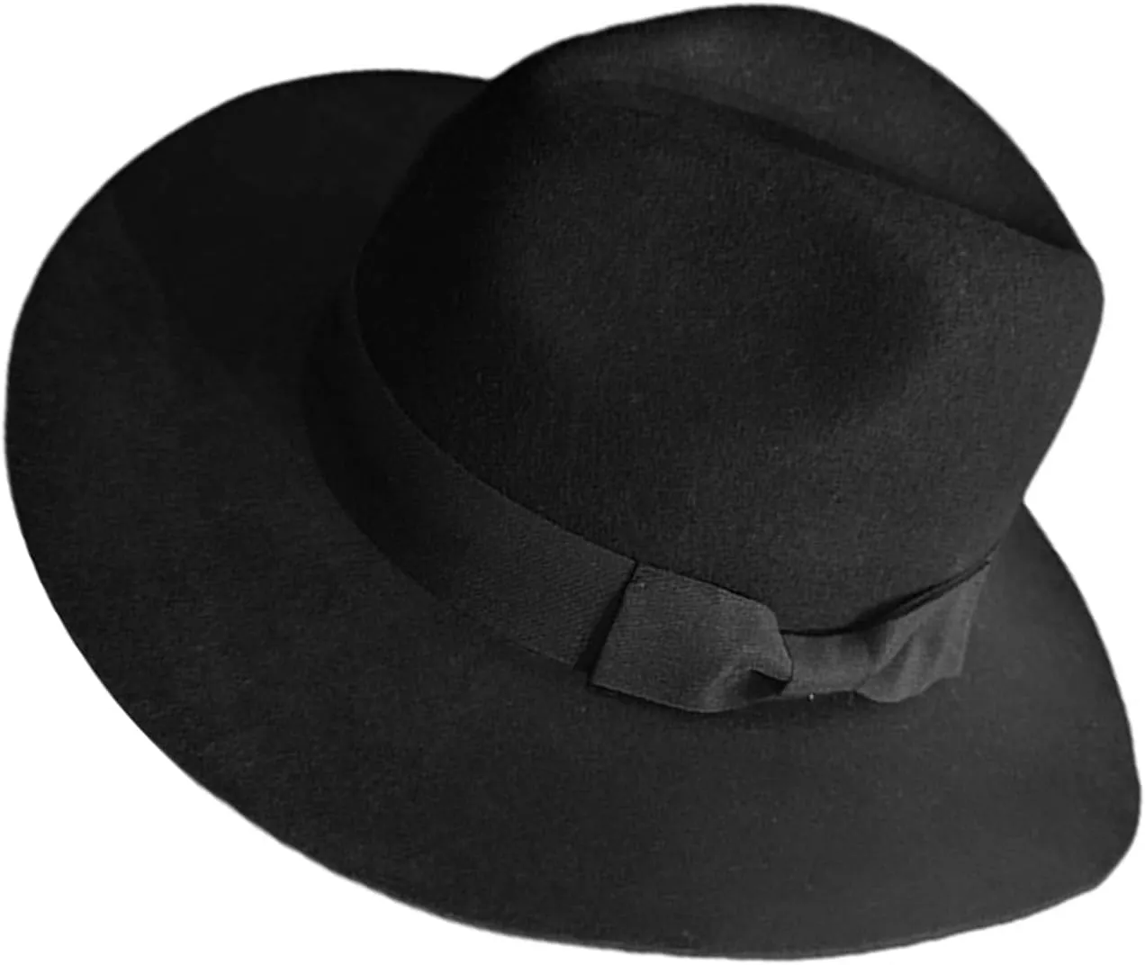 Fedoras Hat for Women Male with WovenBelt Decors Magicians Hat Woolen Hat Role Play Costume Dress Up Club Hat