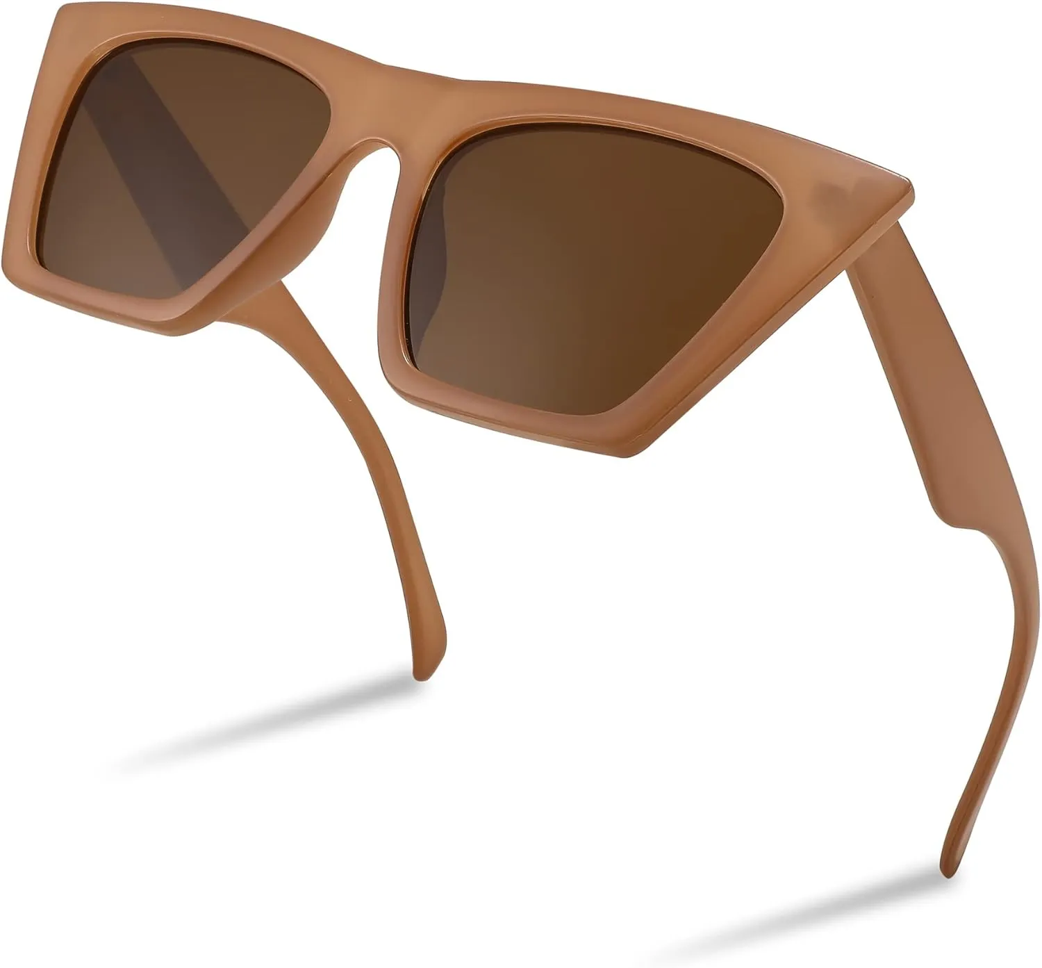 FEISEDY Vintage Square Cat Eye Sunglasses Women Trendy Cateye Sunglasses B2473