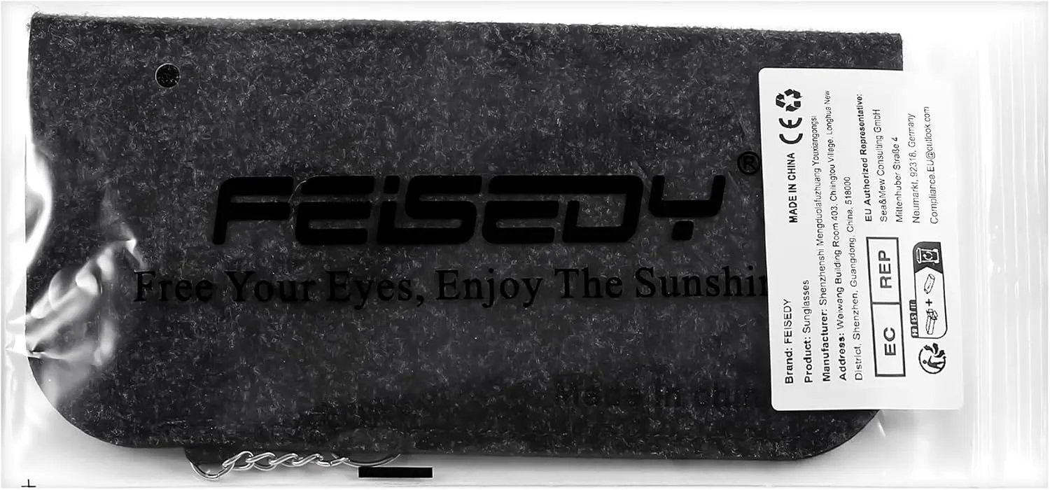 FEISEDY Vintage Square Cat Eye Sunglasses Women Trendy Cateye Sunglasses B2473
