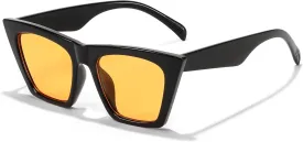 FEISEDY Vintage Square Cat Eye Sunglasses Women Trendy Cateye Sunglasses B2473