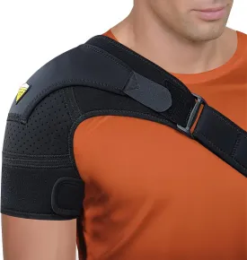 FIGHTECH Shoulder Brace for Torn Rotator Cuff for Men and Women - 4 Sizes - Support & Pain Relief (Black, Large/X-Large)