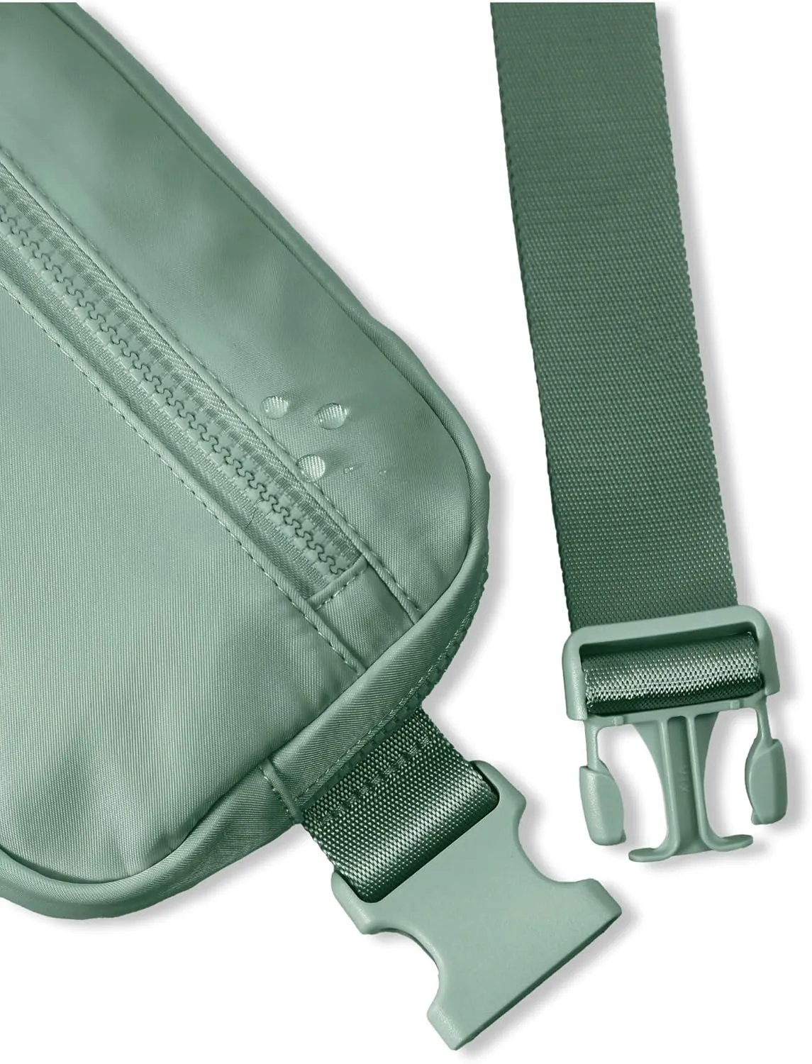 FORZAROCKET Essential Belt Bag w/Long Strap 70" & Front Zip Pocket  Crossbody Bag w/Extended Strap  Fanny Pack for Women Men  Two-Way Zipper Sling Bag  Travel & Plus Size Friendly, Green