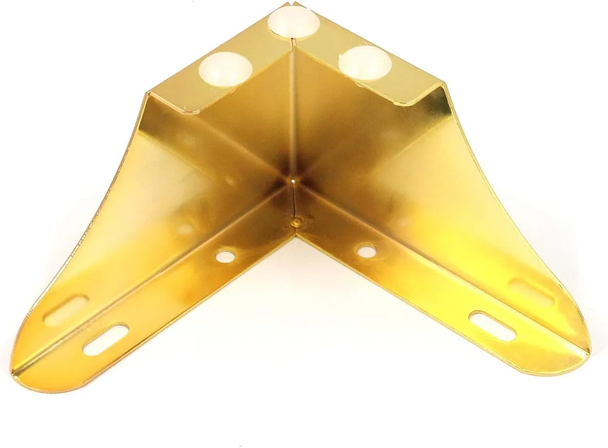 Geesatis 8cm / 3 inch Height Furniture Leg Accessories 4 pcs Furniture Legs Metal Minimalist Design Furniture Legs Replacement, for Sofa Coffee Table Cabinet TV Stand Feet, Gold, with Mounting Screws