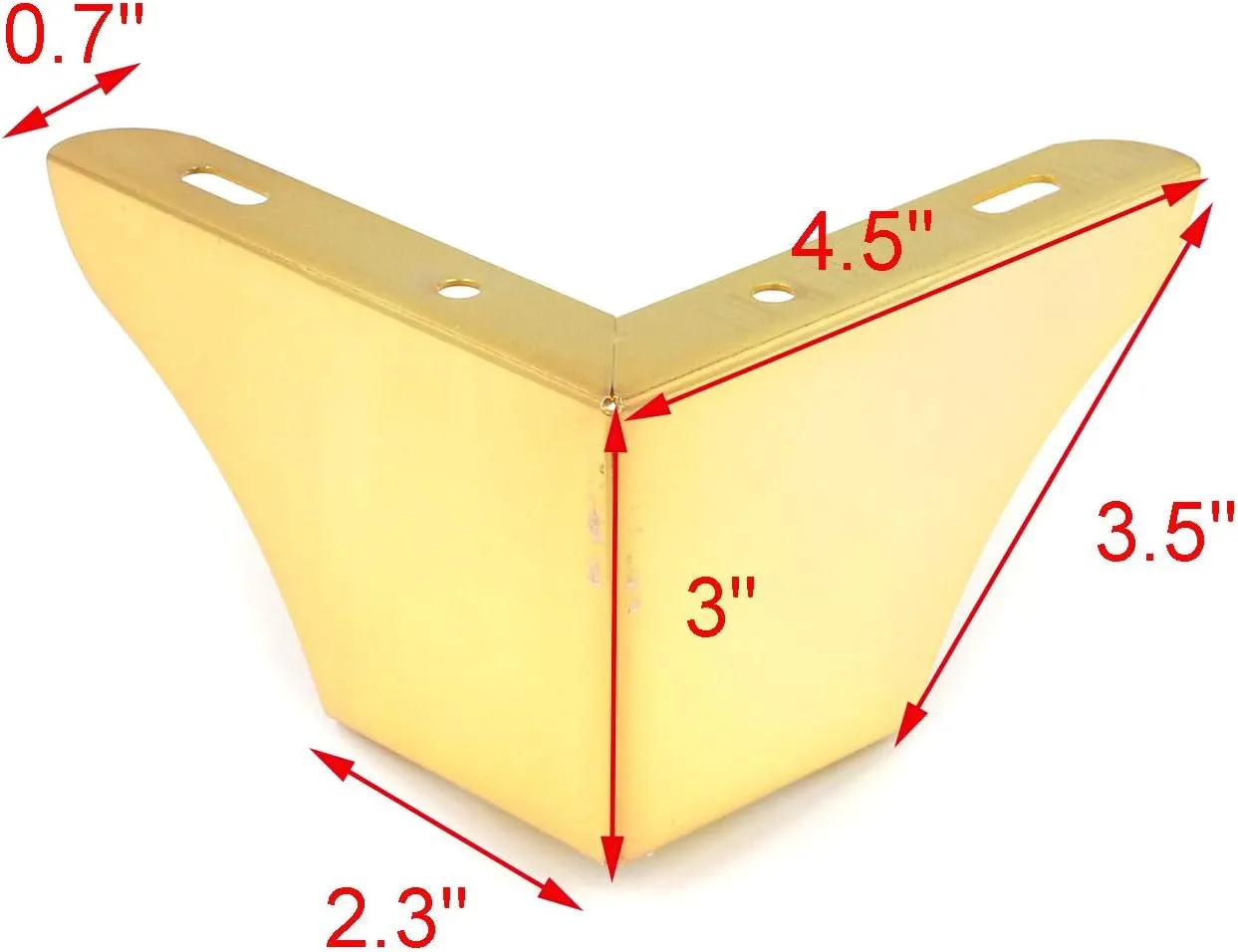 Geesatis 8cm / 3 inch Height Furniture Leg Accessories 4 pcs Furniture Legs Metal Minimalist Design Furniture Legs Replacement, for Sofa Coffee Table Cabinet TV Stand Feet, Gold, with Mounting Screws
