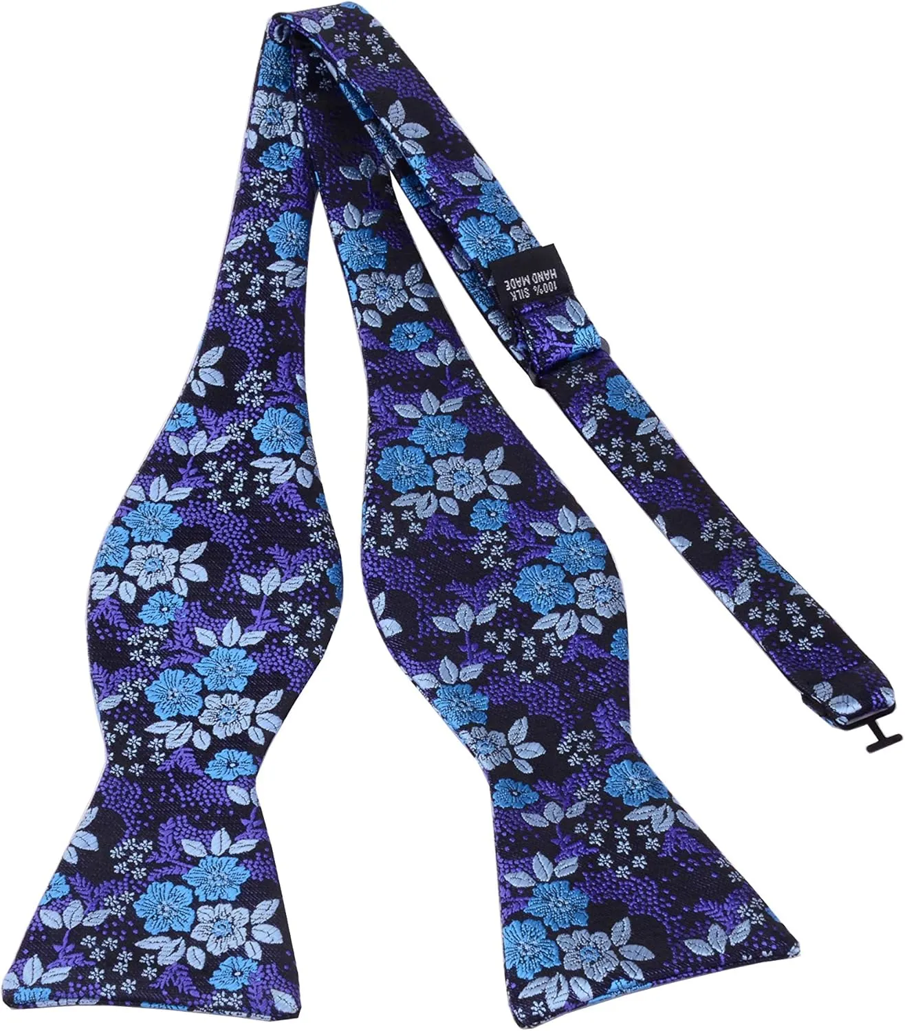 GUSLESON Mens Floral Bowtie Self Tie Bow Tie & Pocket Square Set